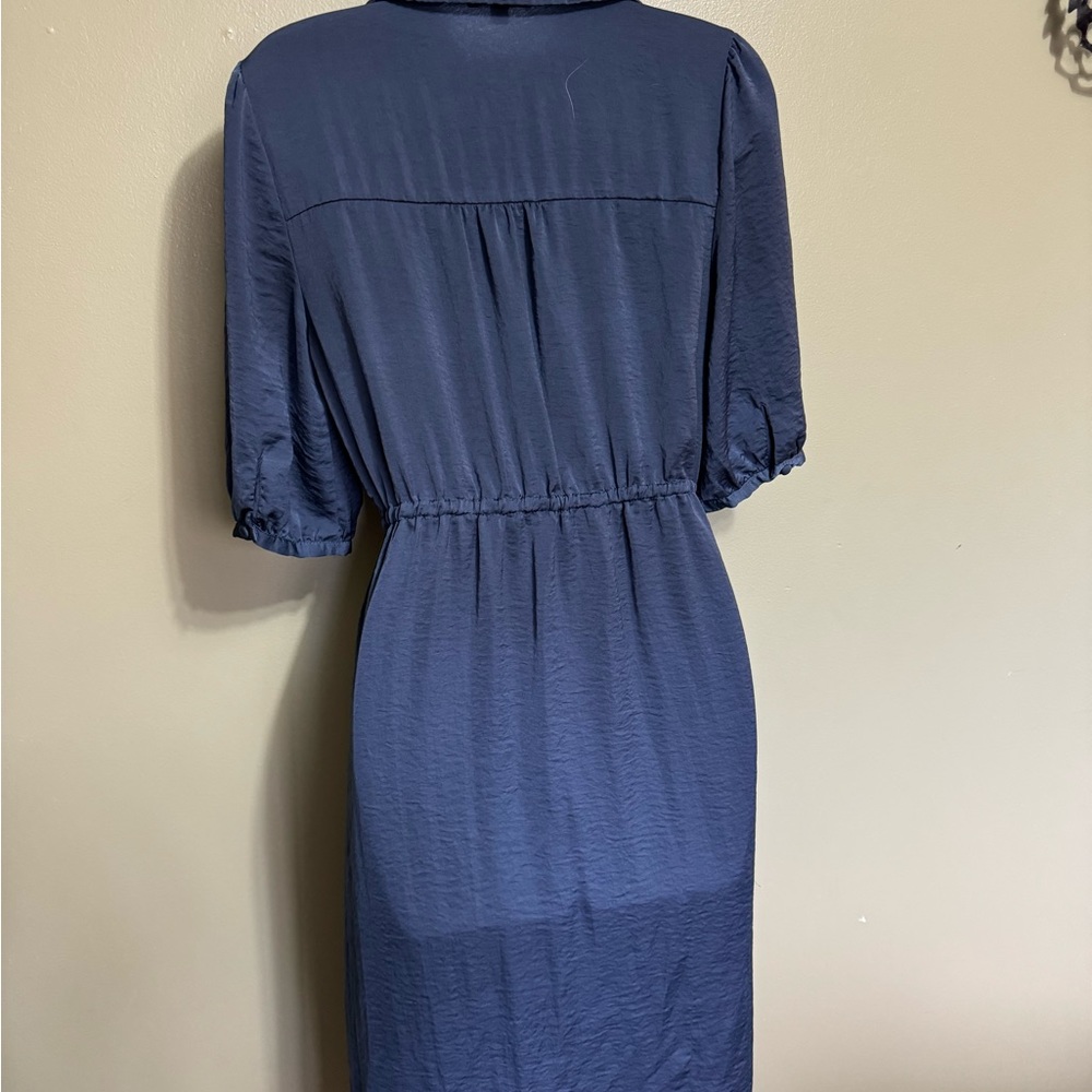 ModCloth Blue Button Front Dress, Size M - Picture 2 of 6